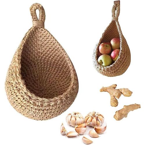 1 Corbeille À Fruits Suspendue Tissée,Fruits Suspendus,Corbeille Suspendue,Corbeille Et Légumes Suspendre Au Mur, De Rangement Cuisine,Pour Table Cuisine