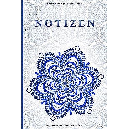 Notizen: Notizbuch "Azulejo", A5, 150 Seiten Punktraster Mit Inhaltsverzeichnis