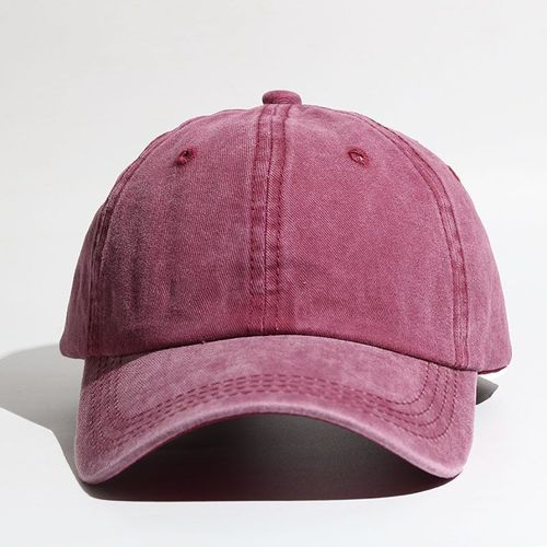 Vin Rouge-Casquette De Baseball En Coton Délavé Pour Femme