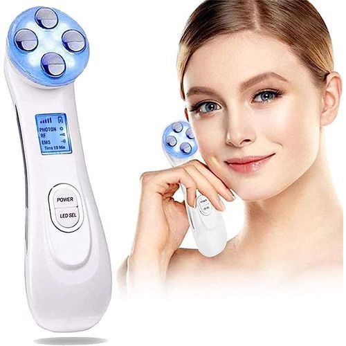 Lifting Facial À Introduction De Micro-Courant (Blanc), Dissolvant De Rides Par Luminothérapie Led, Peau Raffermissante Et Anti-Âge, Massage Facial Et Nettoyant Pour La Peau