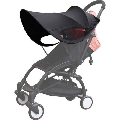 Pare-Soleil Universel Pour Poussette (Noir), Imperméable, Pliable, Réglable, Pare-Soleil Pour Poussette, Coupe-Vent, Résistant Aux Uv