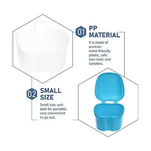 Boîte à Dentier Avec Panier Intégré - Nécessaire De Rangement - Neuf Sans Marque