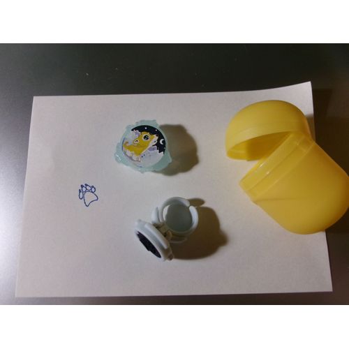 Kinder - Bague Enfant Avec Tampon "Patte De Loup"