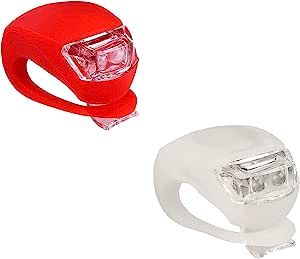 Ensemble D'éclairage De Vélo 2 Pièces (Rouge Et Blanc) Phares De Vélo Feux Arrière À Led Étanches À L'avant Et À L'arrière Installation Facile Pour Enfants Vélos De Route Pour Hommes Et Femmes Lampe D