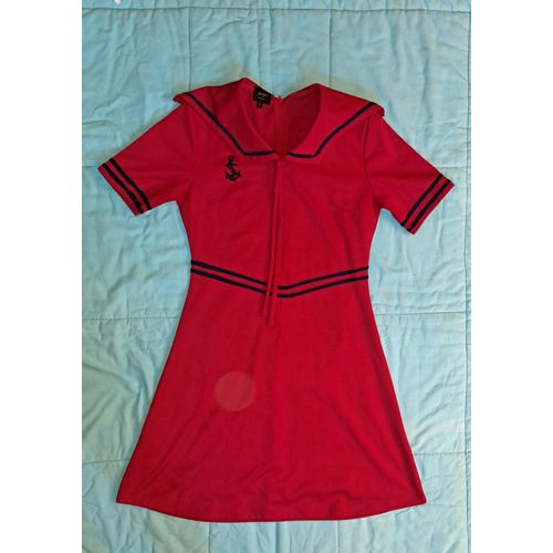 Belle Robe Femme Pop England Marin Courte Rouge Et Bleu Col Ecoliere Anglaise Taille M 2 Top Qualité Épaisse . Envoi Très Rapide Et Soigné.