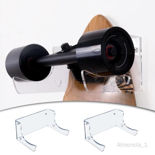 Almencla 1 paire acrylique support de planche à roulettes support mural  cintre présentoir pour - clair Dégager
