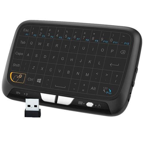 Mini clavier Portable sans fil H18, 2.4GHz, avec pavé tactile, pour Windows, Android, Google, Smart TV, Linux, Windows et Mac