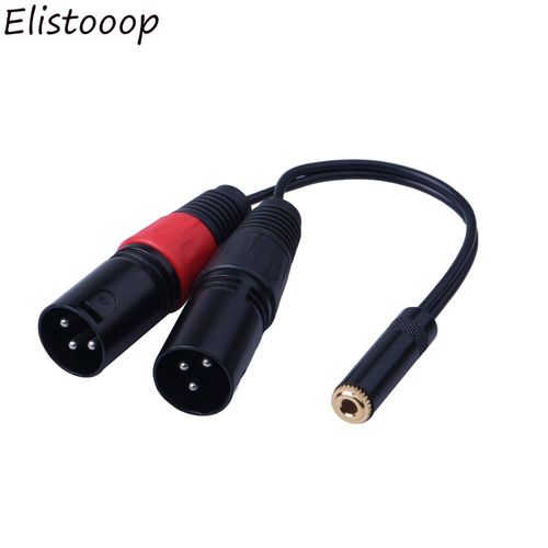 Câble Audio Mini Jack 3.5mm femelle vers Dua XLR mâle, mélangeur de casque d'ordinateur, amplificateur de Console 3 broches XLR 3.5 1/8 pouces