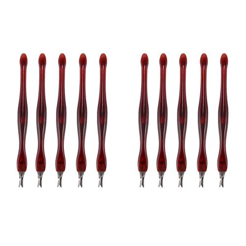 Fourchette Coupe-Cuticules Pour Peau Morte, Couteau À Éplucher, Dissolvant De Cuticules, Outil D'art Des Ongles Pour Femmes, Outil De Manucure, Outil De Maquillage, 10 Pièces 