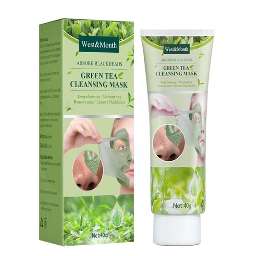 Nettoyant En Argile À Thé Vert Pour Femmes, 40g, Nettoyant En Profondeur, Dissolvant D'acné, Soins Pour Le Visage, D2q3 