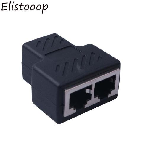 Adaptateur de connecteur de répartiteur femelle RJ45, câble réseau Ethernet LAN à deux voies pour station d'accueil d'ordinateur portable