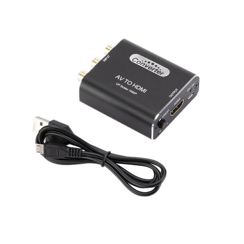 Adaptateur Composite 1080P RCA AV vers HDMI, convertisseur avec câble USB adaptateur AV2HDMI pour TV PS3/4 PC DVD Xbox projecteur