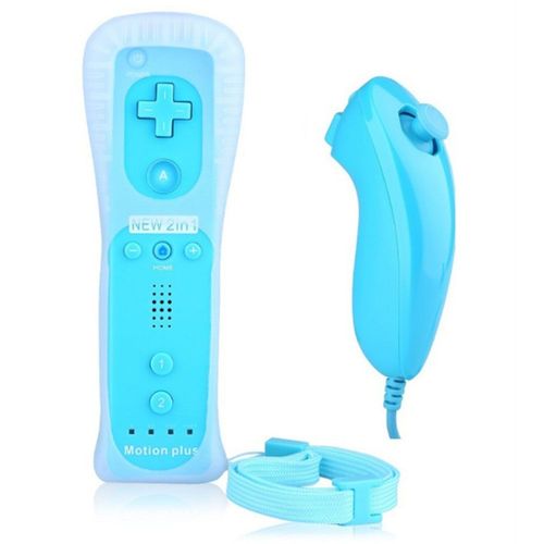 Manette De Jeu Sans Fil Bluetooth 2 En 1 Pour Nintendo Wii, Contrôleur À Distance, Joystick Main Gauche Et Motion Plus En Option