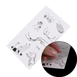 Autocollant De Tatouage Temporaire, 10.5x6cm, 1 Feuille, Faux, Flash, Doigts, Orteils, Art Corporel, Tatouage Temporaire Sexy, Étanche 