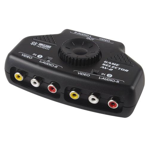 Boîte de sélection de commutateur Audio-vidéo AV RCA avec 3 câbles RCA pour XBox PS2