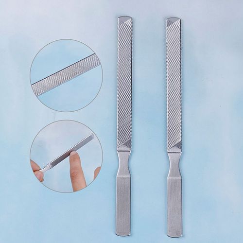 Lime À Ongles En Acier Inoxydable De Haute Qualité, Article De Polissage, Manucure Et Pédicure, Outil De Gommage, 1 Pièce 