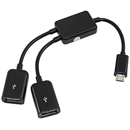 Adaptateur Micro USB / Type C à 2 OTG, câble HUB à double Port, séparateur en Y, convertisseur pour tablette, clavier, souris Android