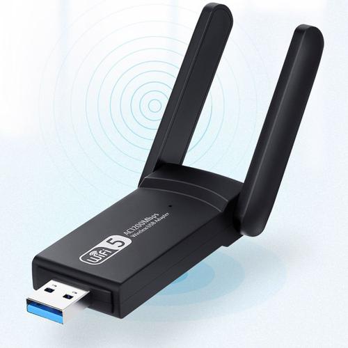 Adaptateur Ethernet WiFi double bande 1200 ghz et 5 ghz sans fil, USB 3.0, 2.4 Mbps, Dongle 802.11ac avec antenne