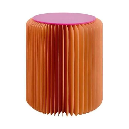Tabouret En Papier Papillon H42cm - Remember - Orange -