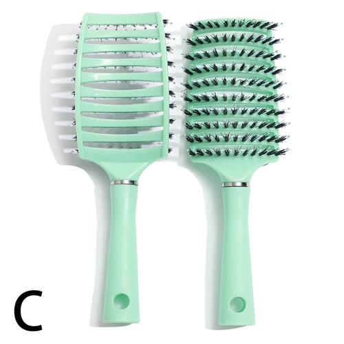 Brosse À Cheveux En Nylon Pour Femmes, Peigne De Massage Du Cuir Chevelu, Cheveux Secs, Bouclés, Outils De Démêlage, Brosse À Poils Pour Salon De Coiffure, U3i8 