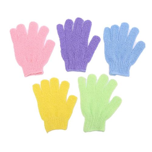 Gant De Gommage Corporel, 5 Pièces, Couleur Aléatoire, Pratique, Douche, Bain, Lavage Exfoliant, Peau, Massage Spa 