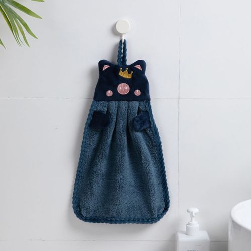 Serviette À Main Douce De Style Coréen, Mouchoir En Broderie Cochon De Dessin Animé, Pour Ménage, Fournitures De Cuisine Murales, 4 Couleurs, 1 Pièce
