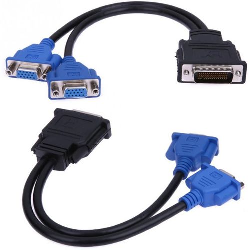 Adaptateur DVI à VGA, séparateur vidéo en Y, câble VGA DMS-59 broches à double 15 broches