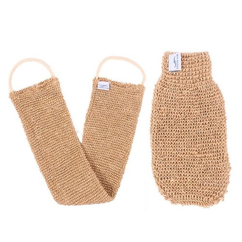 Gant De Bain En Jute, Serviette Pour Le Corps, Gommage, Douche, Sauna 