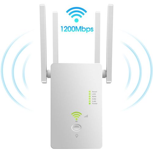 Répéteur Wifi double bande sans fil 1200/5G, 2.4 Mbps, routeur AP, amplificateur de Signal, 4 antennes
