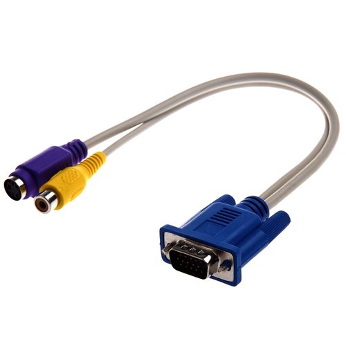 Adaptateur de câble sortie TV VGA vers s-video/RCA