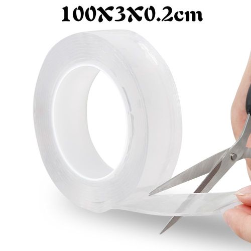 Nano bandes adhésives Double face, sans trace, lavables, amovibles, en Gel, pour l'intérieur et l'extérieur