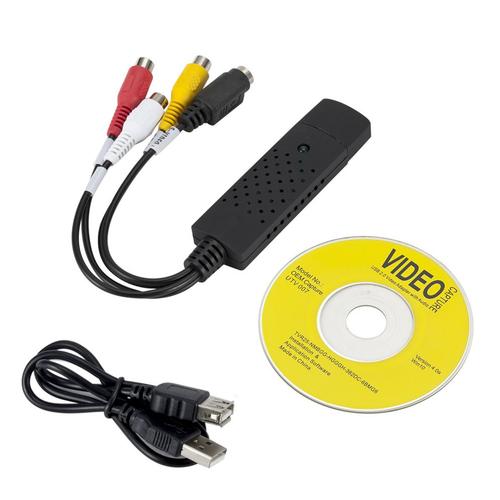 Carte d'acquisition USB 2.0 Easycap pour TV, DVD, VHS, 4 canaux, adaptateur Audio, DVR