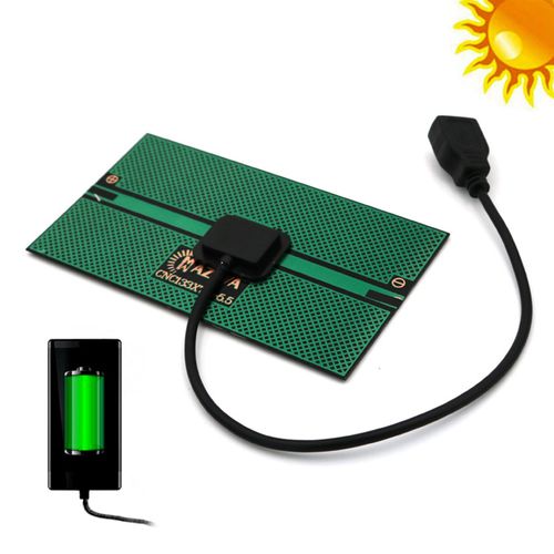 Panneau Solaire Portable, 5.5v, 1.65w, 300ma, Chargeur Avec Port Usb, Pour Camping En Plein Air, Recharge De Tablettes Et Téléphones