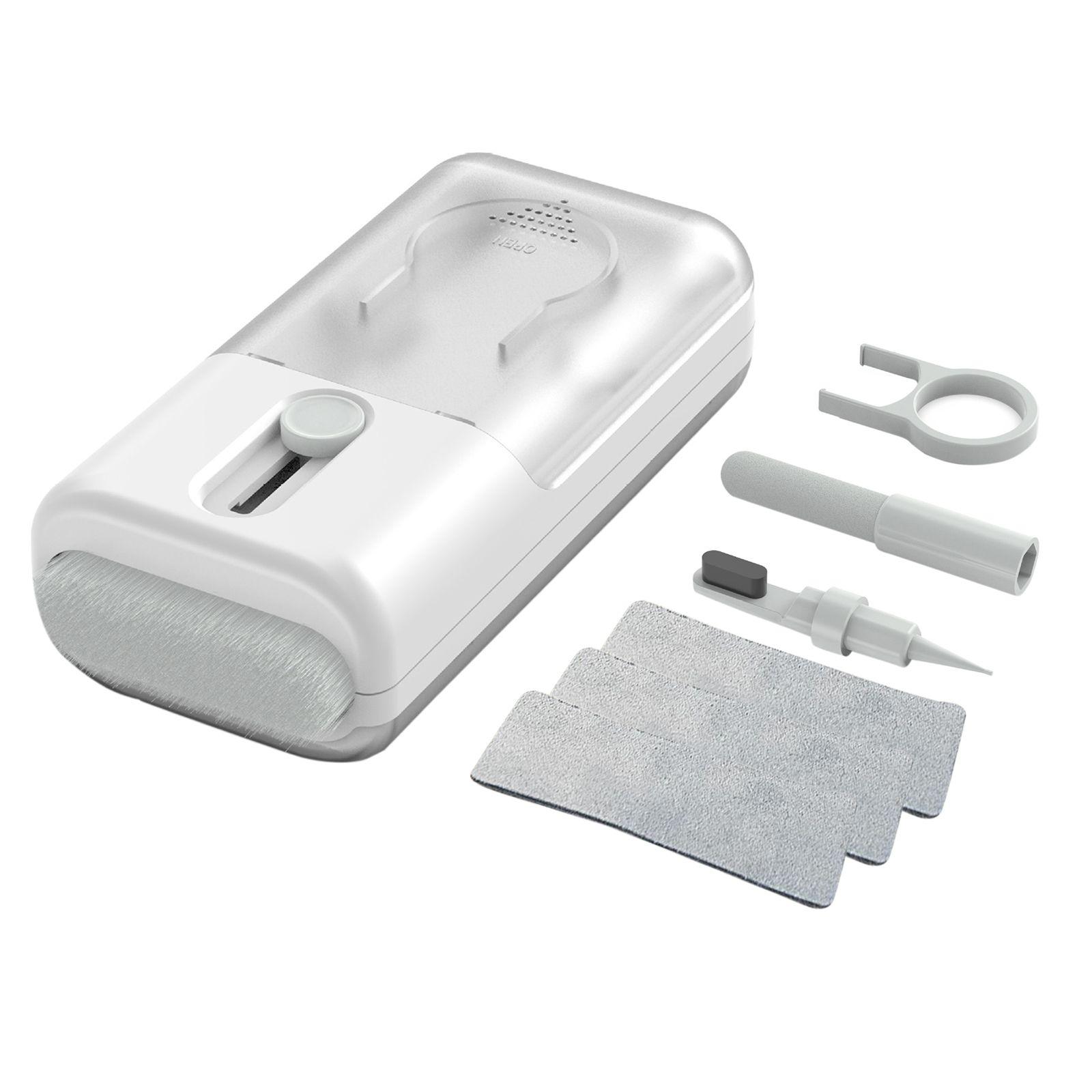 Ensemble de brosses de nettoyage pour clavier nettoyeur d'écouteurs avec  extracteur de capuchon de clé pour clavier d'ordinateur portable PC-blanc-  