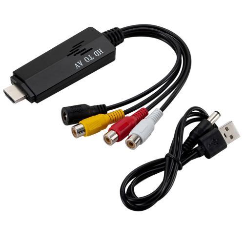 Convertisseur AV vers HDMI, 1080P 720P pour décodeur, câble adaptateur HD vers AV RCA mâle/femelle pour DVD ROKU PS3 Xbox 360