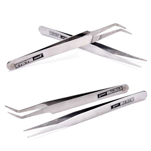 Pince À Épiler Les Sourcils En Acier Inoxydable Pour Femmes, 2 Pièces/Ensemble, Outils De Maquillage De Beauté 