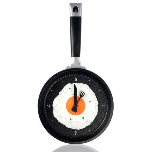 Horloge De Poêle À Frire Élégante, Décor De Cuisine, Minuterie Numérique Pour Salle De Restaurant Café Bureau, Accessoire De Décoration Suspendu Pour Boulangers