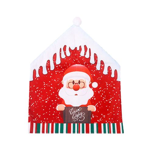 Housse De Chaise Avec Chapeau De Noël Coloré, Impression De Dessin Animé, Fournitures D'arrangement De Salon, Meubles, Housse De Noël Bonhomme De Neige