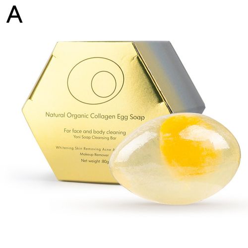 Savon Au Collagène Fait À La Main, 80g, Organique, Naturel, Pour Le Visage, Pour L'élimination De L'acné, Des Boutons, Blanchissant, Pour Le Bain 