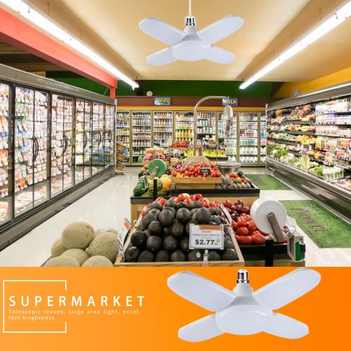 Plafonnier Led Pliable Portable 60w B22, Sécurité, Super Lumineux, Déformable, Lumière De Plafond, Hélice De Ventilateur