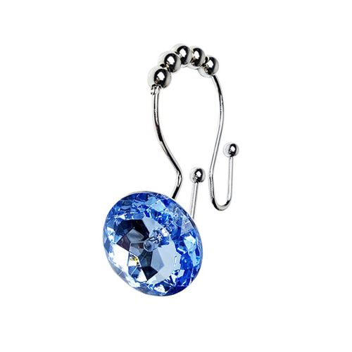 Anneaux De Rideau De Douche À Double Glissière, 12 Pièces, Strass En Cristal Acrylique, Suspendre Le Rideau Et Crochets De Doublure, Décoration De La Maison