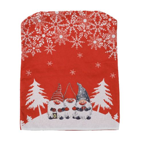 Housse De Chaise De Noël Gris, Flocon De Neige, Anti-Poussière, Pour Meubles De Salon, Dessin Animé, Fournitures D'arrangement De Fête