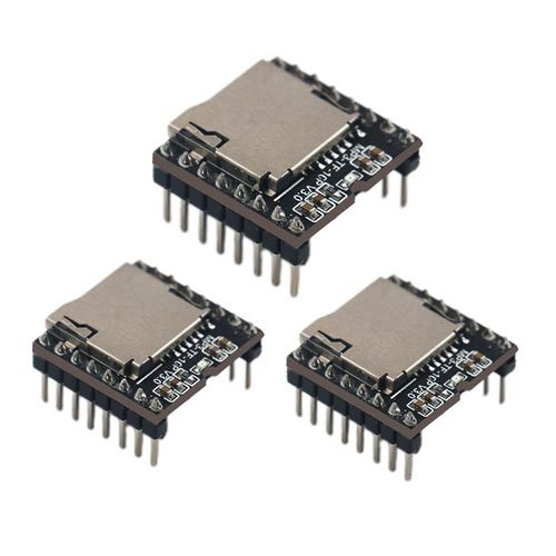 Mini Module Audio MP3, carte de décodage vocale Dfplayer avec fente pour carte TF, pour Arduino,Raspberry Pi, AVR, MSP430