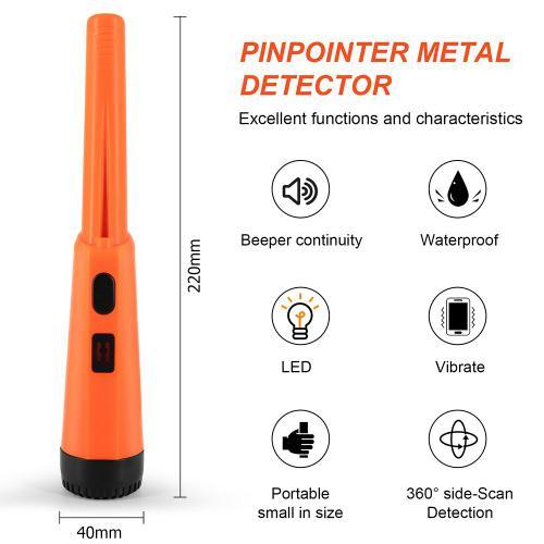 Détecteur de métaux professionnel, testeur pointeur avec couvercle de Protection, détecteur étanche de métaux, d'or et d'argent