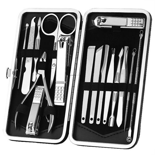 Kit De Pédicure Professionnelle 16 En 1, Machine De Découpe D'ongles En Acier Inoxydable 