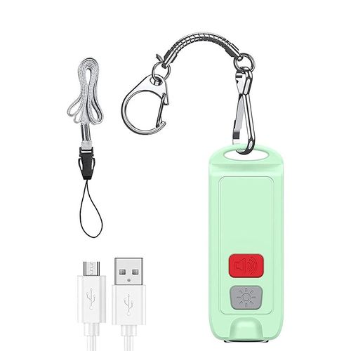 Corde d'alarme personnelle pour femmes, Mini porte-clés d'auto-défense, 130db, sécurité avec lampes de poche LED