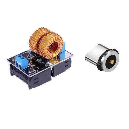 Module D'alimentation De Chauffage À Induction Zvs Basse Tension 5v-12v, Bobine De Chauffage Avec Câble Magnétique Rond 1 Pièce