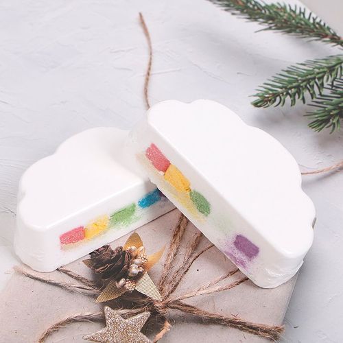 2 Types De Soin Pour Peau Naturelle, Nuage De Sel De Bain Arc-En-Ciel, Exfoliant, Hydratant, Bombe De Bain, Fournitures Essentielles En Boule 