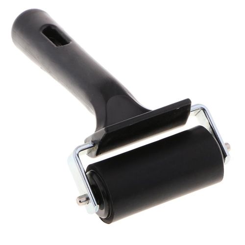 Rouleau À Encre En Caoutchouc De 6cm, Bloc De Brosse, Outil D'artisanat Artistique Couleur Noir