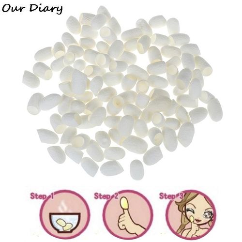 Cocons En Soie Naturelle, Exfoliants, Blanchissants Pour Le Visage, Gommage, Dissolvant D'acné, Soins Pour La Peau, Boules De Ver À Soie Organiques, 100 Pièces 